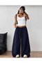 Casual Wide-Lette Oversize Sweatpants with Adjustable Elastic Laces and 2 Threads - 4