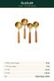 Set of 4 Gold Measuring Spoons with Wooden Handle Stainless Steel Scale 15-5-2.5-1.25 ml - 3