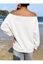Women's Vintage Car Printed Boat Neck Oversized Sweatshirt - 3