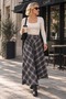 Smoked - Beige Color Plaid Skirt Maxi Length New Season - 3