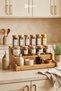 Bamboo 3-Tier Spice Rack Stand - Multi-Purpose Countertop and In-Cabinet Organizer Kitchen Shelf - Wooden Organizer