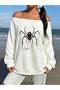 Women's Vigor Printed Boat Neck Oversize Sweatshirt - 3