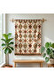 Ethnic Kilim Patterned Decorative Wall Covering – Cream, Tile, and Petrol Blue Bohemian Wall Covering - 3