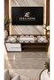 Luxury French Lace, Linen Gardenia, 3 Piece Tv Unit Cover, Living Room Set - 2