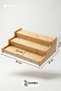 Bamboo 3-Tier Spice Rack Stand - Multi-Purpose Countertop and In-Cabinet Organizer Kitchen Shelf - Wooden Organizer - 3
