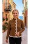 Lace Detailed Ribbed Knit Cardigan