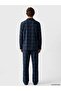 Regular Fit Plaid Men's Pajama Set (W6) - 4