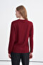 Button Detailed Ribbed Knitwear Cherry Cardigan 0042 - 5