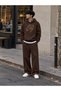 Unisex Women's and Men's Lion Silhouette Printed Oversize Sweatshirt and Baggy Sweatpants Set