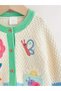 100% Organic Cotton Multi-Colored Pastel Crochet Embroidered Children's Knitted Cardigan Alyh53537 - 4