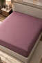 Premium Striped Cotton Satin Double Duvet Cover Set |   Pillowcase and Sheet Included |   Plum - 2