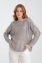 Women's Foil Printed Mercerized Boat Neck Sweater