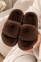 Set of 4 Bitter Brown - Cream - Smoked - Red Extra Soft Furry Plush House Slippers Bynd01 - 6