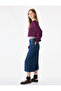 Comfortable Fit Halter Neck Layered Long Raglan Sleeves Printed Striped Sweatshirt - 3