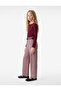Belted High Waist Wide Leg Plaid Trousers