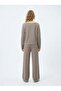 Regular Fit Elastic Waist Beige Trousers - 3