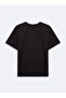 Relaxed Fit Text Printed Black T-Shirt - 4