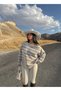 Stone Striped Boat Neck Sweater - 3