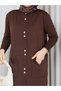 Cold Yarn Pocket Bow Detailed Buttoned Long Vest Knitwear Trouser Set - 6