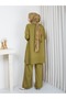 Cold Yarn Floral Patterned Knitwear Tunic Set with Trousers - 4