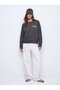 Regular Fit Letter Printed Crew Neck Gray Sweatshirt - 2