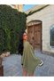 Khaki Stone Bat Poncho - 2