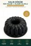 Thick Cast Cake Mold Classic Corrugated Black 25 cm Diameter Non-Stick Bundt Cake Mold with Whisk as a Gift