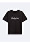 Relaxed Fit Text Printed Black T-Shirt - 3