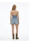 Alısıa Mini Distressed Mid Indigo Jean Shorts - 3