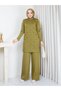Cold Yarn Star Patterned Knitwear Tunic Trousers Set - 4