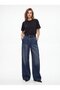 Maelıs Chino Wide Leg Mid Indigo Jean Pants