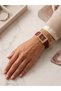 Lumi Rectangular Stone Leather Women's Wristwatch - 4