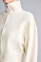 Standard Fit High Collar Zippered Crop Modal Basic Sweatshirt Cardigan H4538Ax26Au - 6