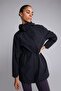 Drawstring Hooded Long Fit Raincoat H0001Ax26Au - 3