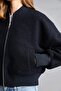 Regular Fit Zippered Boucle Bomber Cashmere Coat H3960Ax26Wn - 4