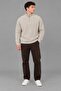 Half Zipper High Collar Knitted Sweater Dp 16653_10064 - 3