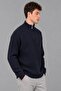 Half Zipper High Collar Knitted Sweater Dp 16653_10064 - 3