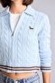 Regular Fit Polo Collar Hair Knit Zippered Cardigan H2148Ax26Au - 4