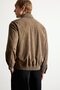 Regular Fit Classic Collar Ribbed Zippered Coat H1507Ax26Au - 5