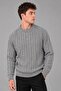 Patterned Knitted Crew Neck Sweater Dp 16643_10065 - 2