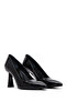 Women's Black Heeled Patent Leather Shoes Af200009Dr - 2