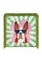 Love Pup Heart Glasses Dog Patterned Fringed Decorative Throw Pillow Cover - 4