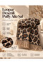 Puffy Leopard Patterned Women's Scarf Shawl Soft Textured Tasseled Winter Shoulder Shawl 45X200 cm - 5