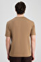 Slim Fit Olive Green Basic T-Shirt - 4