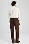Ds Damat Slim Fit Brown Plain Fabric Jacket - 4