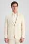 Ds Damat Slim Fit Beige Plain Fabric Jacket