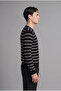 Standard Fit Crew Neck Striped Knitwear Sweater H7550Ax26Au - 3