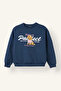 Relax Fit Crew Neck Printed Sweatshirt for Girls I4159A826Au - 6