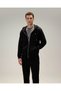 Zippered Hooded Black Men's Sweatshirt 5Wm2581