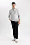 Standard Fit Regular Cut Mock Neck Half-Zip Basic Plain Knit Sweater A5184AX24AU - 4